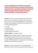 APEA 3P COMPREHENSIVE EXAM PRACTICE QUESTIONS ADVANCED PATHOPHYSIOLOGY&comma; ADVANCED PHARMACOLOGY&comma; ADVANCED PHYSICAL ASSESSMENT&comma; DIFFERENTIAL DIAGNOSIS&comma; CLINICAL DECISION-MAKING&comma; DIAGNOSTIC REASONING&comma; PATIENT ASSESSMENT&comma; EVIDENCE-BASED PRACTICE