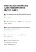 PN 1005 FINAL 2026 FUNDAMENTALS OF&NewLine;NURSING ASSESSMENT PAPER AND&NewLine;SOLUTIONS GRADED A&plus;
