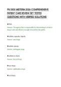 PN 1005 MIDTERM 2026 COMPREHENSIVE&NewLine;PATIENT CARE REVIEW SET TESTED&NewLine;QUESTIONS WITH VERIFIED SOLUTIONS