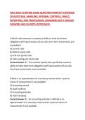 WGU D215 AUDITING EXAM QUESTION COMPLETE COVERAGE OF AUDIT RISK&comma; SAMPLING&comma; INTERNAL CONTROLS&comma; FRAUD&comma; REPORTING&comma; AND PROFESSIONAL STANDARDS WITH VERIFIED ANSWERS AND IN-DEPTH RATIONALES 