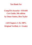 CompTIA Security&plus; SY0-601 Cert Guide&comma; 5th edition  &mdash; by Omar Santos&comma; Ron Taylor &vert; Complete Test Bank &lpar;Ch&period; 1-36&rpar;