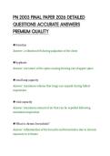 PN 2003 FINAL PAPER 2026 DETAILED&NewLine;QUESTIONS ACCURATE ANSWERS&NewLine;PREMIUM QUALITY&NewLine;