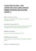 PN 2003 PRACTICE FINAL 3 2026&NewLine;CERTIFICATION STUDY GUIDE ADVANCED&NewLine;NURSING QUESTIONS AND SOLUTIONS&NewLine;GRADED A&plus;