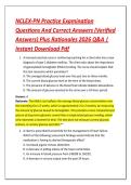 NCLEX-PN Practice Examination &NewLine;Questions And Correct Answers &lpar;Verified &NewLine;Answers&rpar; Plus Rationales 2026 Q&A &vert; &NewLine;Instant Download Pdf 