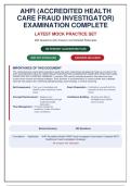 AHFI Accredited Health Care Fraud Investigator Exam Practice Test &vert; 200 Questions with Verified Answers & Rationales &vert; Latest Mock Set