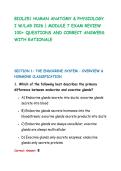 BIOL251 HUMAN ANATOMY & PHYSIOLOGY I W&sol;LAB 2026 &vert; MODULE 7 EXAM REVIEW 100&plus; QUESTIONS AND CORRECT ANSWERS WITH RATIONALE