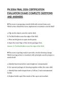 PN 2006 FINAL 2026 CERTIFICATION&NewLine;EVALUATION EXAMS COMPLETE QUESTIONS&NewLine;AND ANSWERS&NewLine;