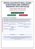 ARPAS ACCURATE REAL EXAM &vert; 230 Questions & Answers with Detailed Rationales &vert; EXPERT VERIFIED &vert; Latest Update &vert; Guaranteed Pass