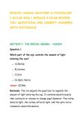 BIOL251 HUMAN ANATOMY & PHYSIOLOGY I W&sol;LAB 2026 &vert; MODULE 8 EXAM REVIEW 100&plus; QUESTIONS AND CORRECT ANSWERS WITH RATIONALE