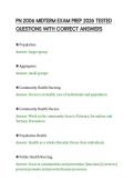 PN 2006 MIDTERM EXAM PREP 2026 TESTED&NewLine;QUESTIONS WITH CORRECT ANSWERS&NewLine;