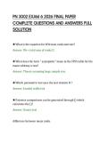 PN 3002 EXAM 6 2026 FINAL PAPER&NewLine;COMPLETE QUESTIONS AND ANSWERS FULL&NewLine;SOLUTION&NewLine;