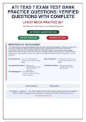 ATI TEAS 7 Exam Test Bank &vert; 2026 Updated Questions with NCLEX-Style Rationales