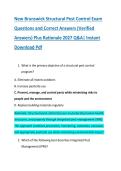 New Brunswick Structural Pest Control Exam &NewLine;Questions and Correct Answers &lpar;Verified &NewLine;Answers&rpar; Plus Rationale 2027 Q&A&vert; Instant &NewLine;Download Pdf