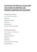 PN 3003 MAT PED PRACTICAL EXAM SCRIPT&NewLine;2026 COMPLETE OBSTETRICS AND&NewLine;PEDIATRICS QUESTIONS WITH SOLUTIONS&NewLine;