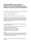 WILKES UNIVERSITY NSG 526 EXAM 1 &mdash; INDIVIDUAL PSYCHOTHERAPIES 200 Practice Questions with Answers and Detailed Rationales&period;pdf&NewLine;&NewLine;