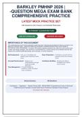 BARKLEY PMHNP 2026 - MEGA EXAM BANK &lpar;249 Q&A&rpar; &vert; Advanced Practice Scenarios & Rationales
