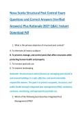 Nova Scotia Structural Pest Control Exam &NewLine;Questions and Correct Answers &lpar;Verified &NewLine;Answers&rpar; Plus Rationale 2027 Q&A&vert; Instant &NewLine;Download Pdf