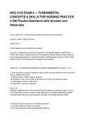 NSG 3130 EXAM 4 &mdash; FUNDAMENTAL CONCEPTS & SKILLS FOR NURSING PRACTICE II 200 Practice Questions with Answers and Rationales&period;pdf&NewLine;&NewLine;