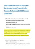 Nova Scotia Agricultural Pest Control Exam &NewLine;Questions and Correct Answers &lpar;Verified &NewLine;Answers&rpar; Plus Rationale 2027 Q&A&vert; Instant &NewLine;Download Pdf