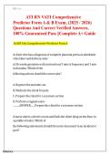 ATI RN VATI Comprehensive Predictor Form A & B 2025&sol;2026 &ndash; Practice Questions & Answers - Graded A&plus;