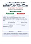 ACHE Board of Governors &lpar;BOG&rpar; Exam &vert; 250 Q&A with Rationales &vert; 2026&sol;2027 FACHE Practice Set