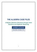 The Algebra Case Files&colon; A Mystery Detective Adventure through Linear Equations and Algebraic Reasoning &vert; Math Game &vert; Algebra Practice &vert; Linear Equations