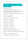 ATI PEDIATRICS Question and Answer&NewLine;&lbrack;2026&rsqb; &vert; UPDATED ACTUAL Exam &vert; 100&percnt;&NewLine;Verified Answers