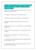 ARIZONA CONTRACTOR LICENSE CR-67 Testbank 400&NewLine;Question and Answer &lbrack;2026&rsqb; &vert; UPDATED ACTUAL&NewLine;Exam &vert; A&plus; Verified