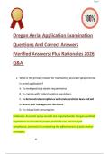 Oregon Aerial Application Examination&NewLine;Questions And Correct Answers&NewLine;&lpar;Verified Answers&rpar; Plus Rationales 2026&NewLine;Q&A