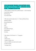 ATLS ADVANCED TRAUMA LIFE SUPPORT &lpar;ATLS&rpar;&NewLine;Question and Answer &lbrack;2026&rsqb; &vert; UPDATED ACTUAL&NewLine;Exam &vert; Complete Exam Prep&NewLine;