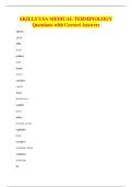 SKILLS USA MEDICAL TERMINOLOGY&NewLine;Questions with Correct Answers