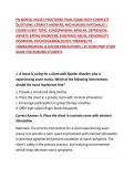 PN MENTAL HEALTH PROCTORED FINAL EXAM&rpar; WITH COMPLETE QUESTIONS&comma; CORRECT ANSWERS&comma; AND NURSING RATIONALES &vert; COVERS EVERY TOPIC&colon; SCHIZOPHRENIA&comma; BIPOLAR&comma; DEPRESSION&comma; ANXIETY&comma; EATING DISORDERS&comma; SUBSTANCE ABUSE&comma; PERSONALITY DISORDERS&comma; PSYCHOPHARMACOLOGY&comma; THERAP