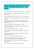 Air Assault Phase 1 Question and Answer&NewLine;&lbrack;2026&rsqb; &vert; UPDATED ACTUAL Exam &vert; Final&NewLine;Review