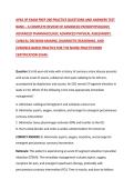 APEA 3P EXAM PREP 200 PRACTICE QUESTIONS AND ANSWERS TEST BANK &ndash; A COMPLETE REVIEW OF ADVANCED PATHOPHYSIOLOGY&comma; ADVANCED PHARMACOLOGY&comma; ADVANCED PHYSICAL ASSESSMENT&comma; CLINICAL DECISION-MAKING&comma; DIAGNOSTIC REASONING&comma; AND EVIDENCE-BASED PRACTICE FOR THE NURSE 