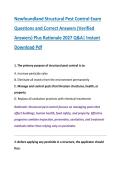 Newfoundland Structural Pest Control Exam &NewLine;Questions and Correct Answers &lpar;Verified &NewLine;Answers&rpar; Plus Rationale 2027 Q&A&vert; Instant &NewLine;Download Pdf