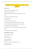 UNIQLO AP Exam Questions with Correct&NewLine;Answers