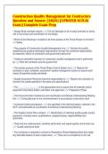 Construction Quality Management for Contractors&NewLine;Question and Answer &lbrack;2026&rsqb; &vert; UPDATED ACTUAL&NewLine;Exam &vert; Complete Exam Prep