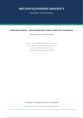 WGU D363 PREASSESMENT QUESTIONS WITH 100&percnt; COMPLETE ANSWERS&comma; ALREADY GRADED A&plus;