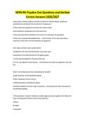 NFPA-99&colon; Practice Test Questions and Verified Correct Answers 2026&sol;2027