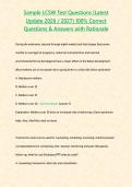 Sample LCSW Test Questions &lpar;Latest Update 2026 2027&rpar; 100- Correct Questions & Answers with Rationale&period;