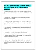 CAIB 1 Question and Answer &lbrack;2026&rsqb; &vert;&NewLine;UPDATED ACTUAL Exam &vert; Final&NewLine;Review