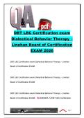 DBT LBC Certification Exam Questions and Answers &vert; 700&plus; Practice Questions &vert; Linehan Board of Certification&comma; Biosocial Theory&comma; Validation&comma; Chain Analysis&comma; Skills Training & DBT Strategies