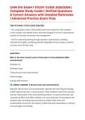 CMN 574 EXAM 1 STUDY GUIDE 2025&sol;2026 &vert; Complete Study Guide &vert; Verified Questions & Correct Answers with Detailed Rationales &vert; Advanced Practice Exam Prep
