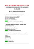 ATLS 10th Edition &ndash; Post Test 1&ndash;4 &ndash; Trauma MCQs with Verified Answers &lpar;Complete Exam Practice&rpar;