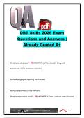 DBT Skills Exam Questions and Answers &vert; 300&plus; Practice Questions &vert; Mindfulness&comma; Emotion Regulation&comma; Distress Tolerance&comma; Interpersonal Effectiveness & Radical Acceptance