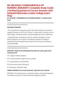 NU 136 EXAM 1 FUNDAMENTALS OF NURSING 2026&sol;2027 &vert; Complete Study Guide &vert; Verified Questions & Correct Answers with Detailed Rationales &vert; Galen College Exam Prep
