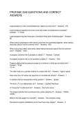 PROPANE GAS QUESTIONS AND CORRECT ANSWERS
