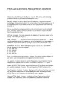 PROPANE QUESTIONS AND CORRECT ANSWERS
