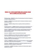 RNSG 1311 PATHO MIDTERM &lpar;RUTLEDGE&rpar; EXAM WITH COMPLETE SOLUTIONS