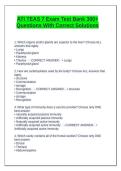 ATI TEAS 7 Exam Test Bank 300&plus; Questions With Correct Solutions&NewLine;
